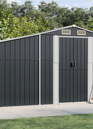 Tuinschuur 277X93X179 Cm Gegalvaniseerd Staal