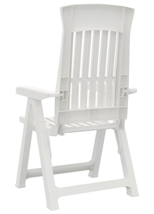 Tuinstoelen 2 st verstelbaar PP wit