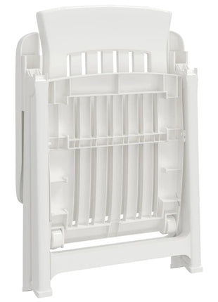 Tuinstoelen 2 st verstelbaar PP wit