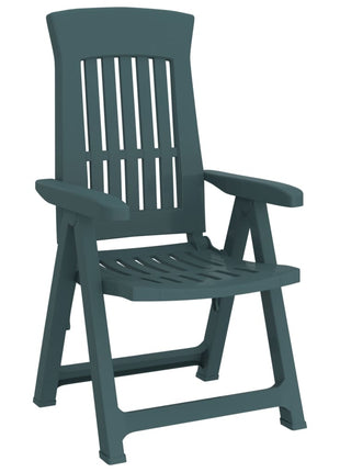 Tuinstoelen 2 st verstelbaar PP groen