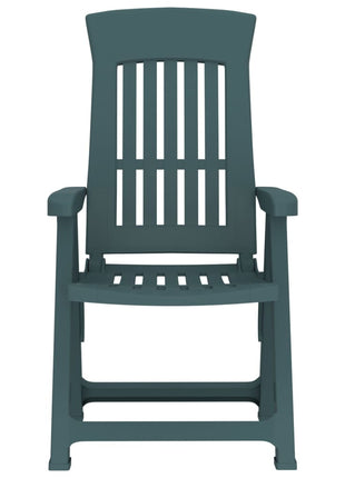 Tuinstoelen 2 st verstelbaar PP groen