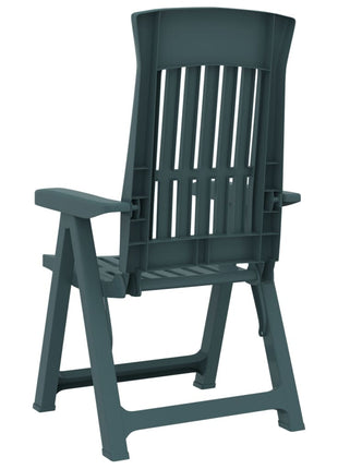 Tuinstoelen 2 st verstelbaar PP groen