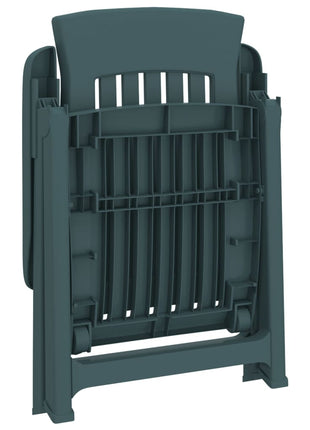 Tuinstoelen 2 st verstelbaar PP groen