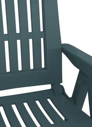 Tuinstoelen 2 st verstelbaar PP groen