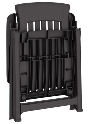 Tuinstoelen 2 st verstelbaar PP antracietkleurig