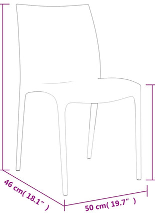 Tuinstoelen 2 st 50x46x80 cm polypropeen antracietkleurig