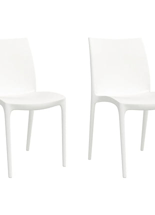 Tuinstoelen 2 st 50x46x80 cm polypropeen wit