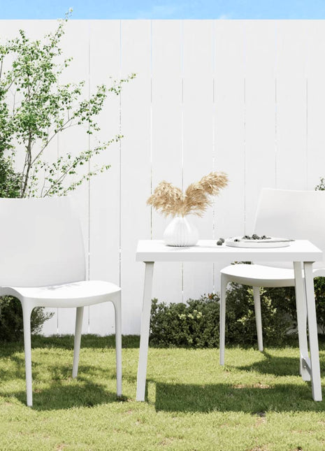 Tuinstoelen 2 st 50x46x80 cm polypropeen wit