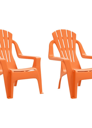 Kindertuinstoelen 2 st hout-look 37x34x44 cm polypropeen oranje