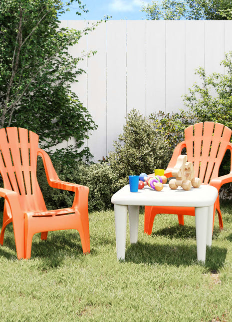 Kindertuinstoelen 2 st hout-look 37x34x44 cm polypropeen oranje