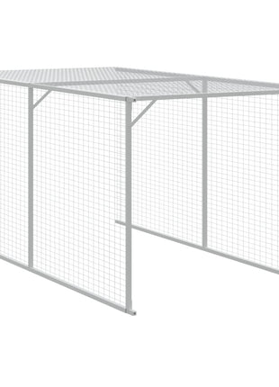 Kippenhok met ren 117x1017x123 cm staal antracietkleurig