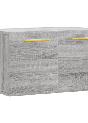 Wandkast 60X36,5X35 Cm Bewerkt Hout Eikenkleurig Grijs Sonoma