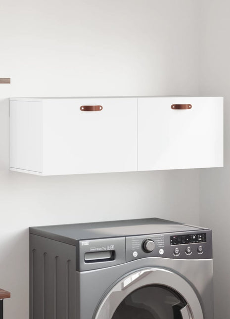 Wandkast 60X36,5X35 Cm Bewerkt Hout Wit
