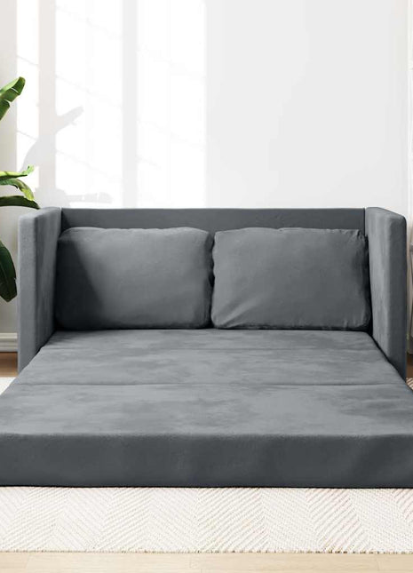 Slaapbank Vloermodel 2-In-1 122X204X55 Cm Fluweel