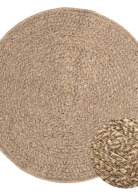 Vloerkleed ZIZUR binnen en buiten 90 cm jute look
