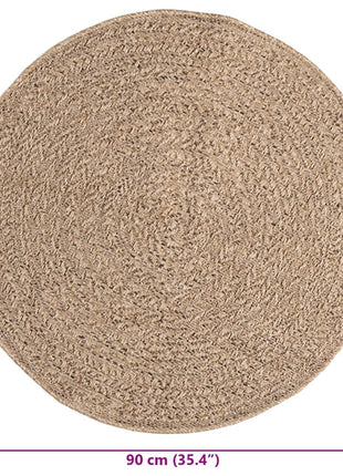 Vloerkleed ZIZUR binnen en buiten 90 cm jute look