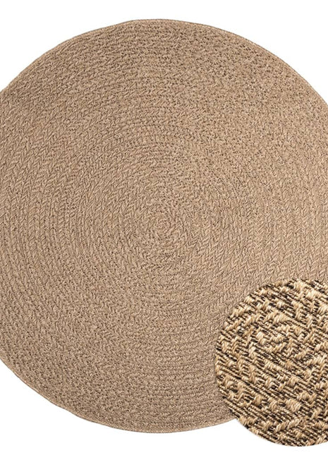 Vloerkleed ZIZUR binnen en buiten 160 cm jute look
