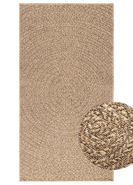 Vloerkleed ZIZUR binnen en buiten 80x150 cm jute look