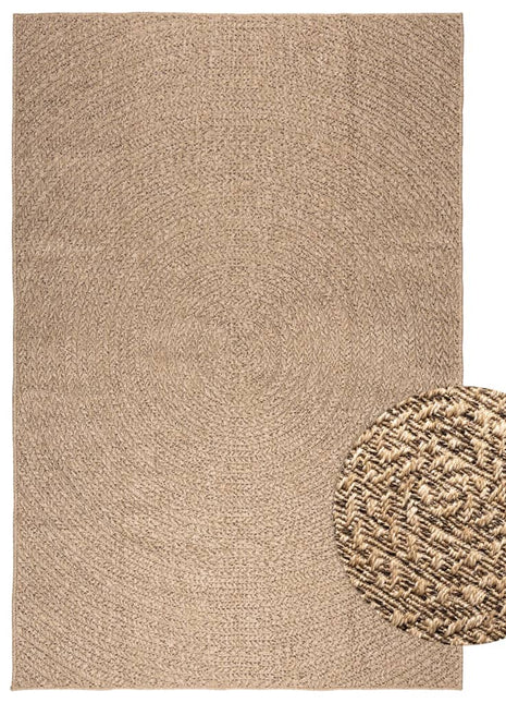 Vloerkleed ZIZUR binnen en buiten 160x230 cm jute look