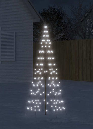 Led-Kerstboom Aan Vlaggenmast 1534 Leds Koud Wit Koudwit
