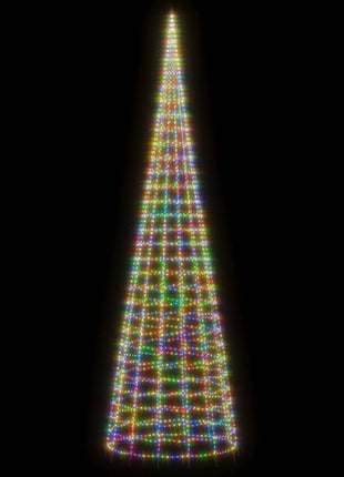Led-Kerstboom Aan Vlaggenmast 3000 Leds Kleurrijk Multikleur