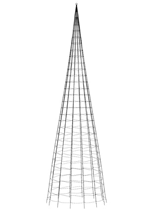 Led-Kerstboom Aan Vlaggenmast 3000 Leds Kleurrijk Multikleur