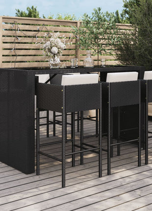 Tuinbarset Met Kussens Poly Rattan