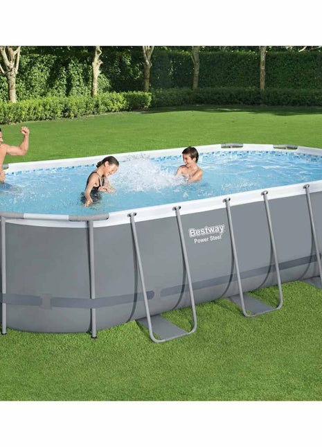 Zwembad Power Steel bovengronds ovaal 549x274x122 cm