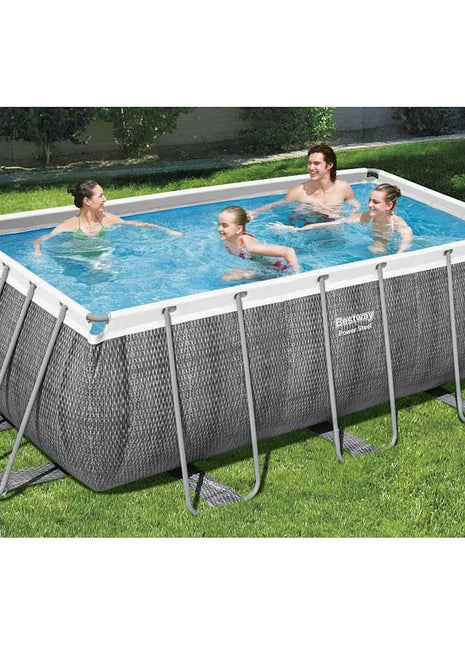 Power Steel Zwembadset rechthoekig 412x201x122 cm