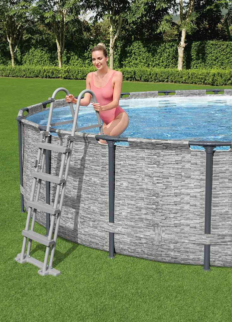 Flowclear Zwembadladder met 4 treden 122 cm