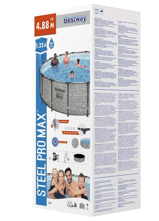 Power Steel Zwembad rond 488x122 cm