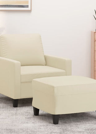 Fauteuil Met Voetenbank 60 Cm Kunstleer