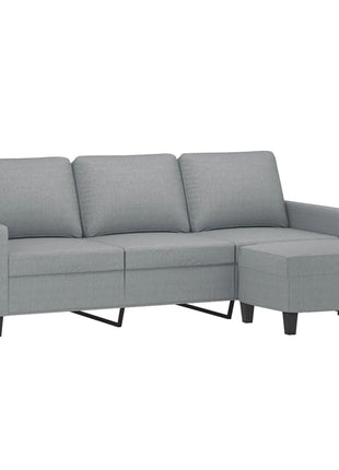 Driezitsbank Met Voetenbank 180 Cm Stof