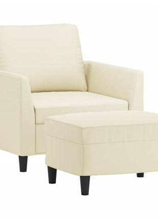 Fauteuil Met Voetenbank 60 Cm Kunstleer Kleurig