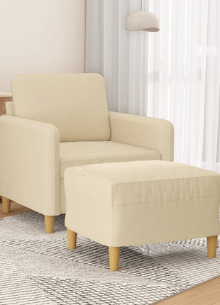 Fauteuil Met Voetenbank 60 Cm Stof