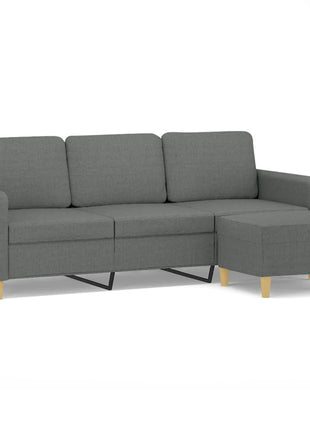 Driezitsbank Met Voetenbank 180 Cm Stof
