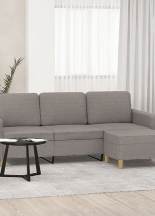 Driezitsbank Met Voetenbank 180 Cm Stof
