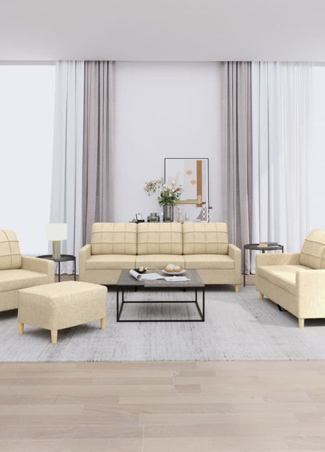 4-Delige Loungeset Met Kussens Stof