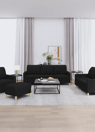 4-Delige Loungeset Met Kussens Stof