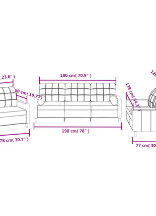 3-Delige Loungeset Stof