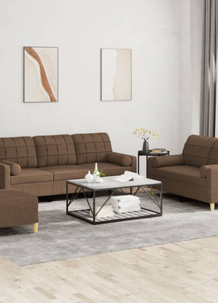 3-Delige Loungeset Met Kussens Stof