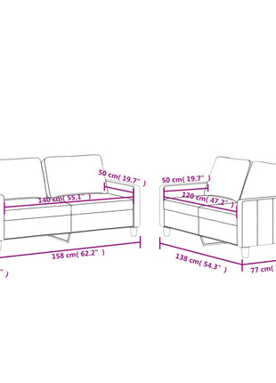 2-Delige Loungeset Kunstleer
