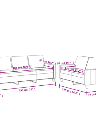 2-Delige Loungeset Kunstleer