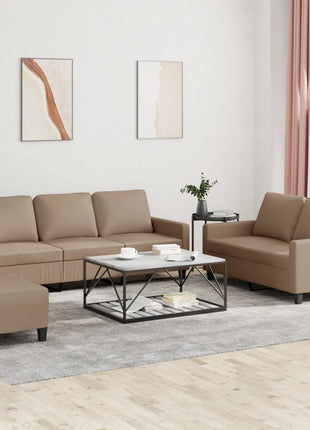 3-Delige Loungeset Met Kussens Kunstleer