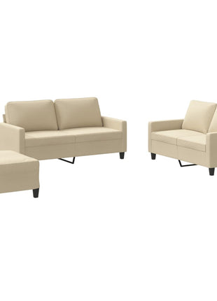 3-Delige Loungeset Met Kussens Stof Kleurig