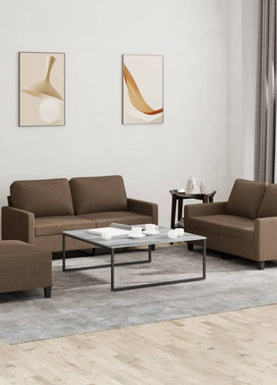 3-Delige Loungeset Met Kussens Stof Kleurig