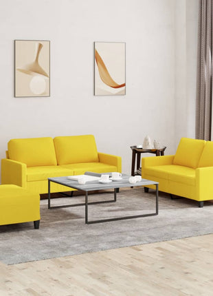 3-Delige Loungeset Met Kussens Stof Kleurig