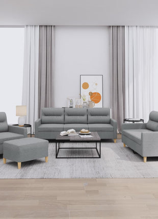 4-Delige Loungeset Met Kussens Stof