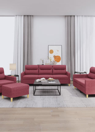 4-Delige Loungeset Met Kussens Stof