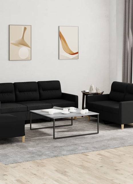 3-Delige Loungeset Met Kussens Stof